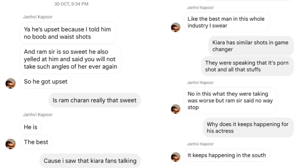 Peddi Controversy: Janhvi Kapoor Chat Leak